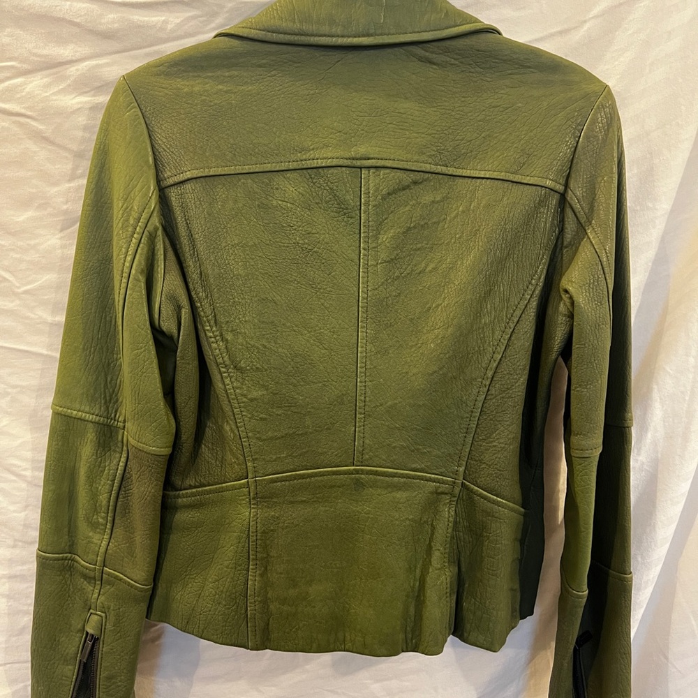 BCBG genuine leather moto jacket - Picture 4 of 6